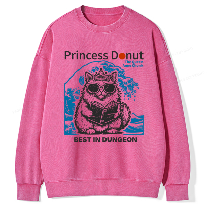 Pagewings Princess Donut Unisex Washed Sweatshirt