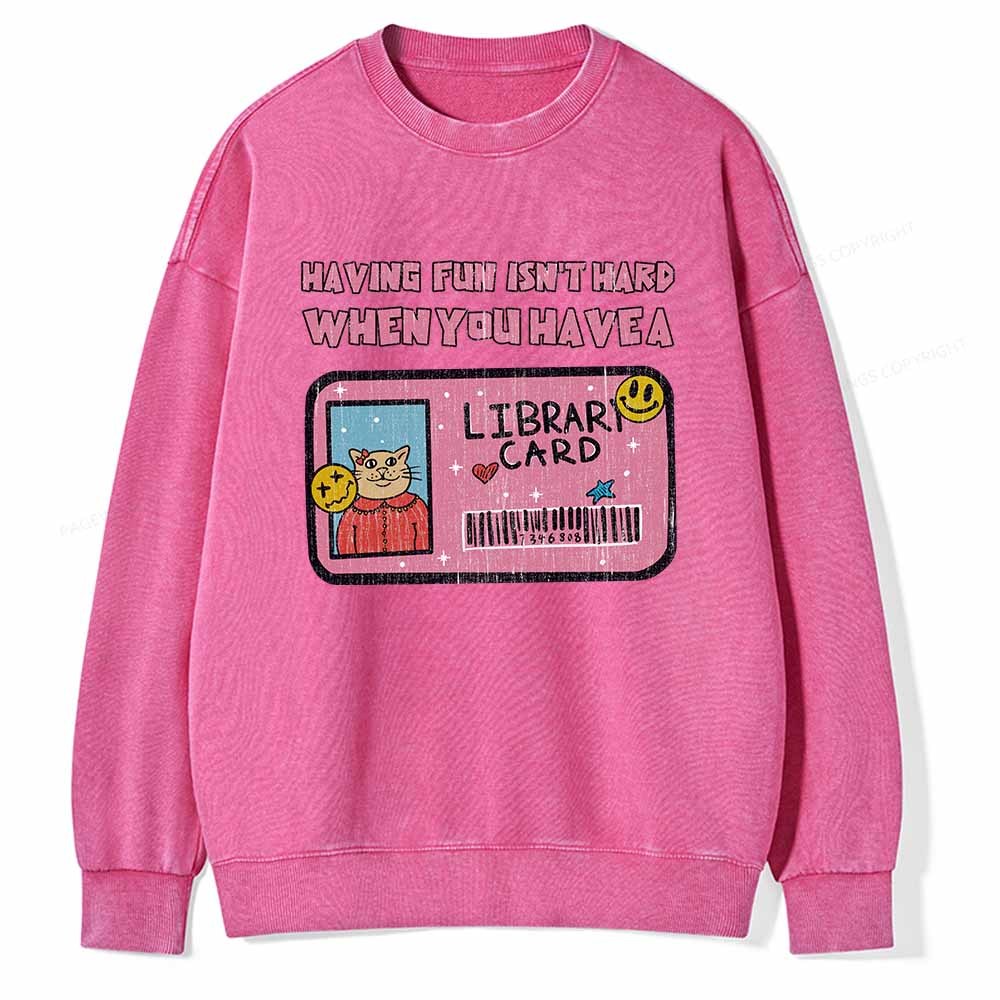 Pagewings Do You Even Read Unisex Washed Sweatshirt