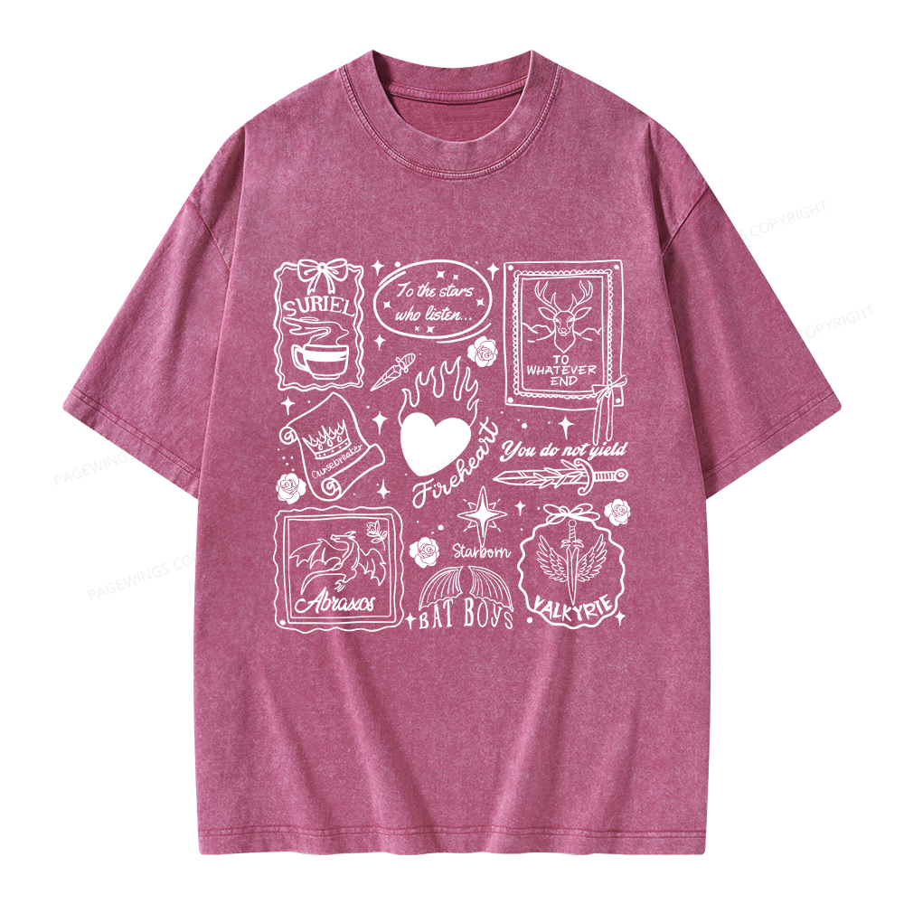 Pagewings Fireheart Unisex Washed T-shirt