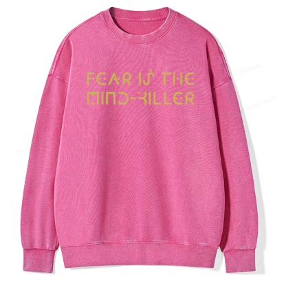 Pagewings Fear Is The Mind-Killer Unisex Washed Sweatshirt