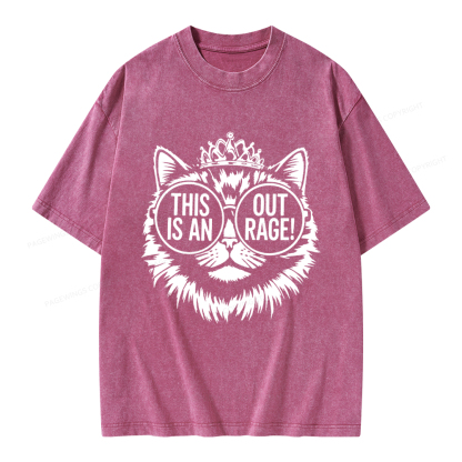 Pagewings This is an Outrage Unisex Washed T-shirt