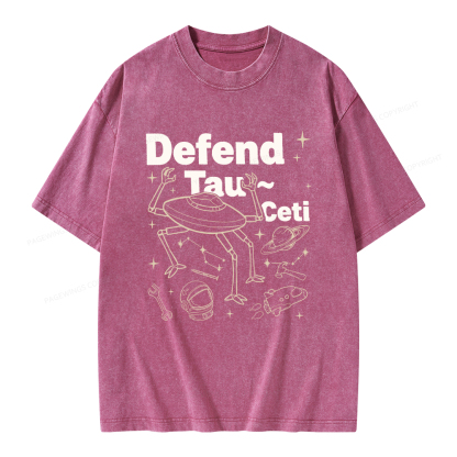 Pagewings Defend Tau Ceti Unisex Washed T-shirt