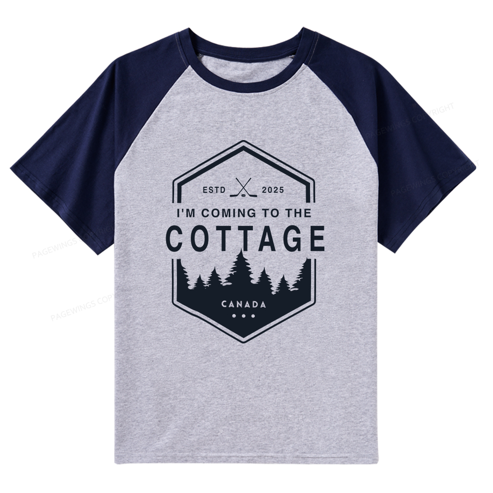 Pagewings Coming To The Cottage Raglan T-shirt