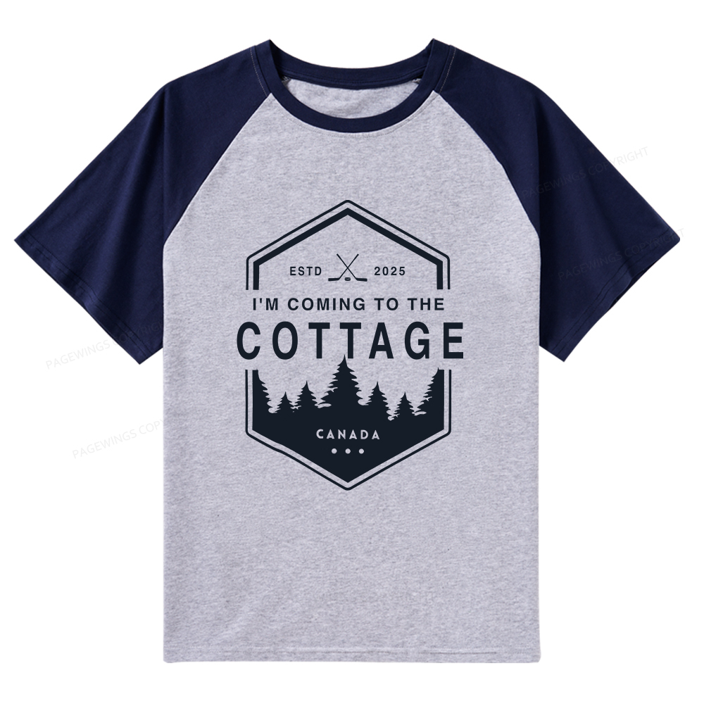 Pagewings Coming To The Cottage Raglan T-shirt