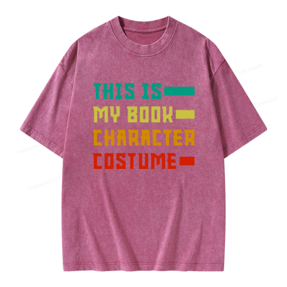 Pagewings This Is My Book Character Costume Unisex Washed T-shirt