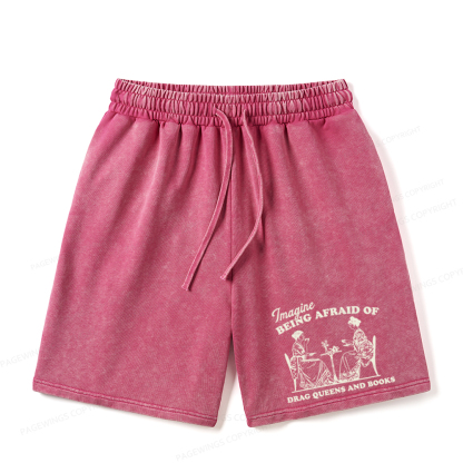 Pagewings Drag Queens Unisex Washed Shorts