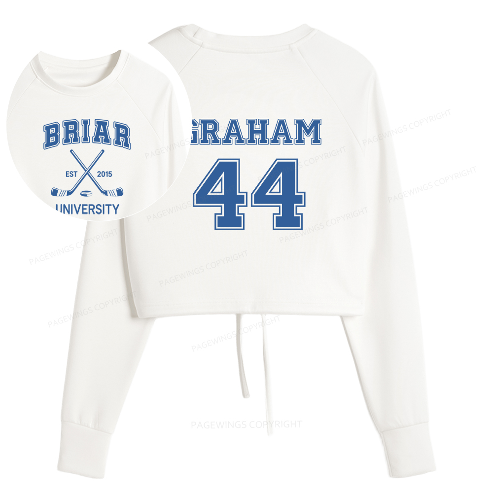 Pagewings Hockey Romance Cropped Sweatshirt 