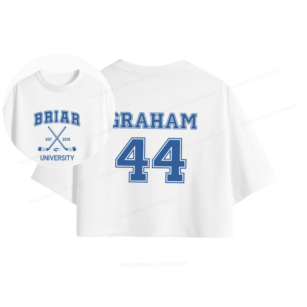 Pagewings Hockey Romance Women Crop Tops