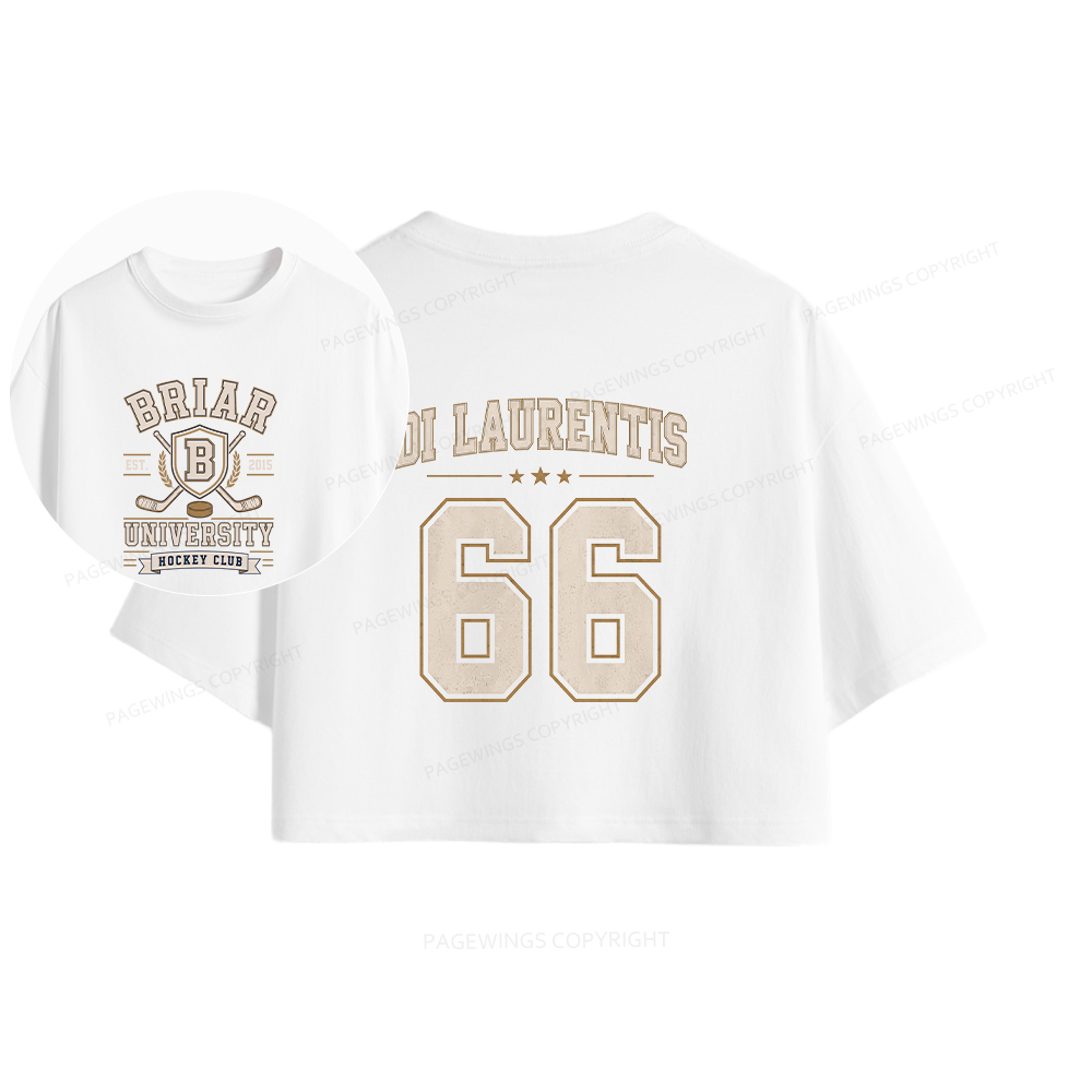 Pagewings Hockey Romance Women Crop Tops