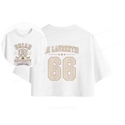 Pagewings Hockey Romance Women Crop Tops