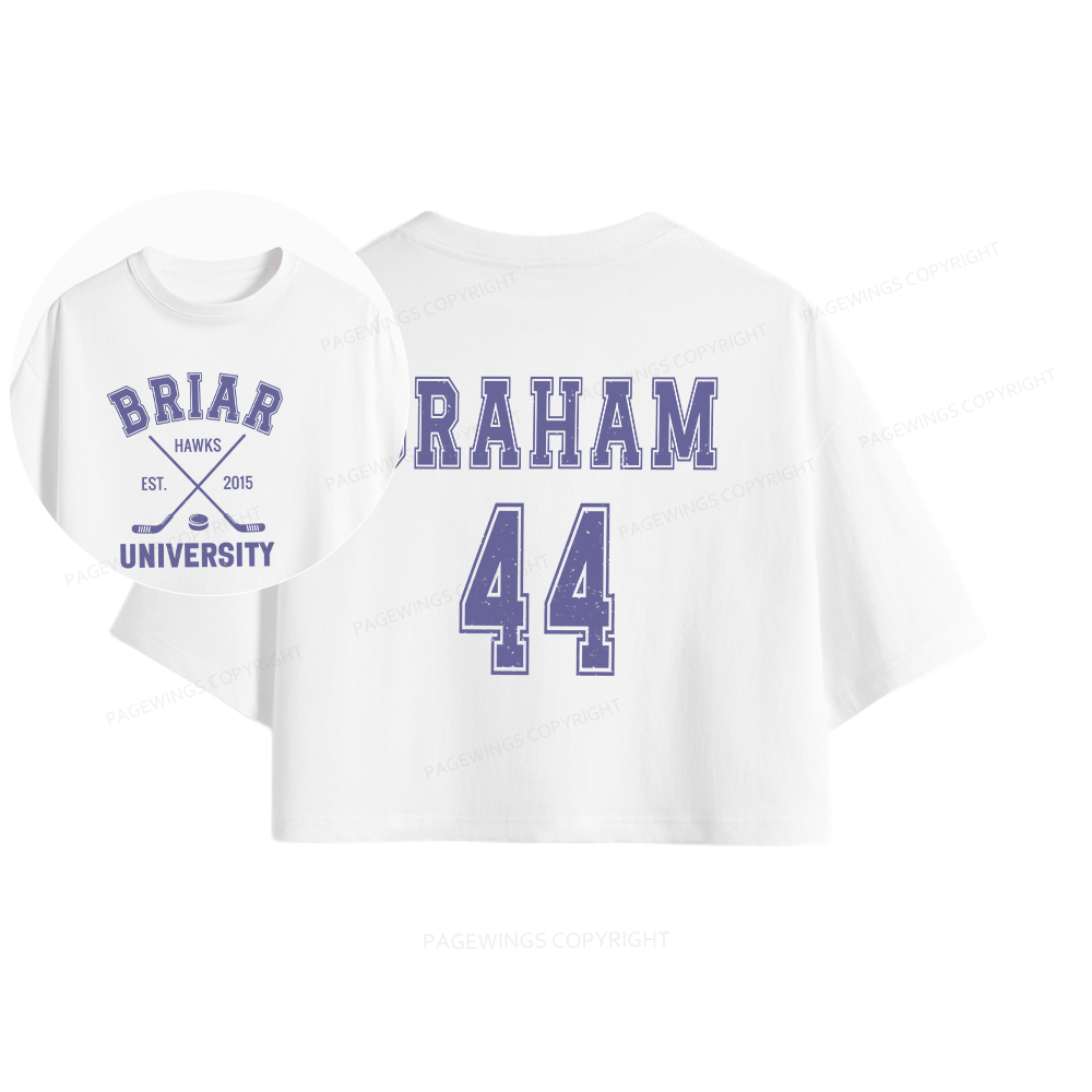 Pagewings Hockey Romance Women Crop Tops