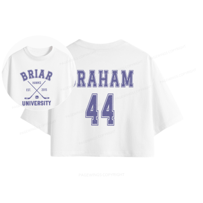 Pagewings Hockey Romance Women Crop Tops