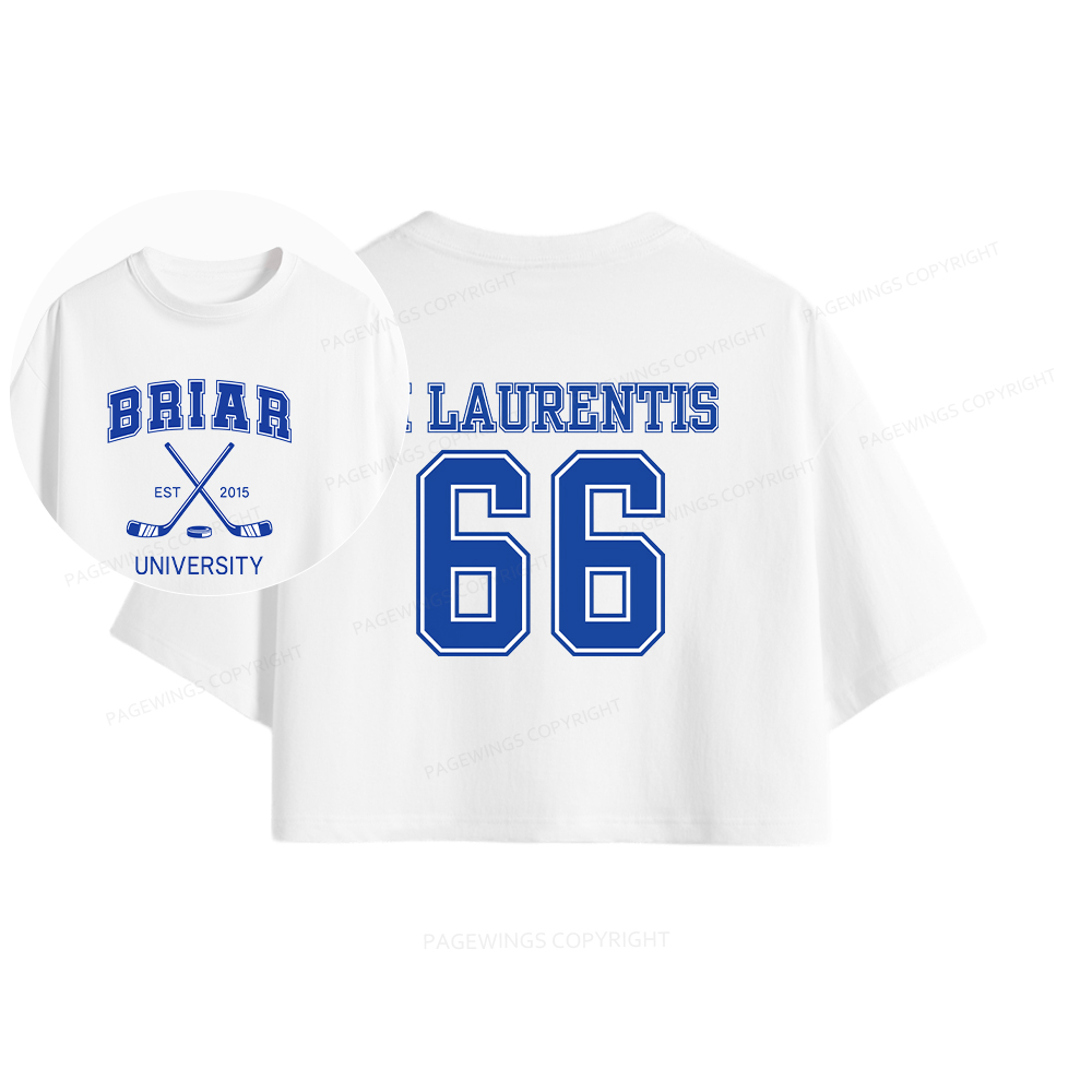 Pagewings Hockey Romance Women Crop Tops