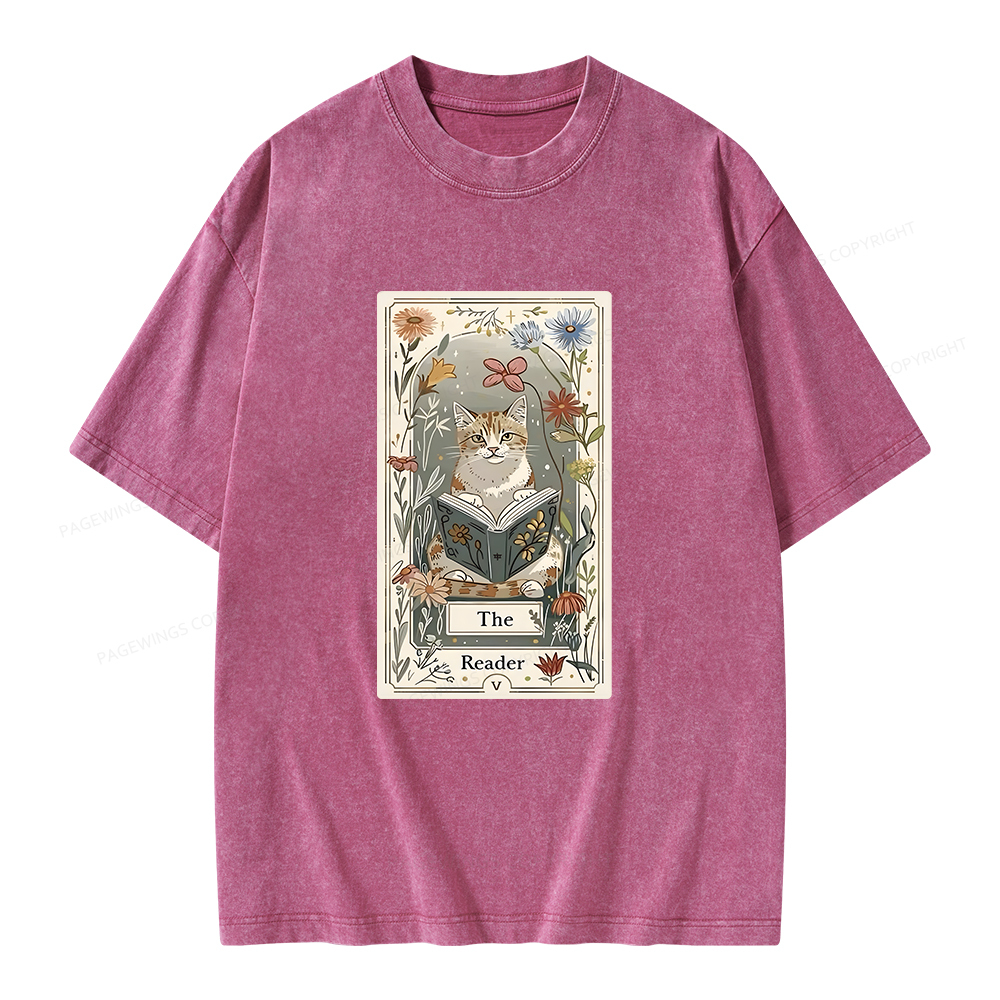 Pagewings The Reader Unisex Washed T-shirt