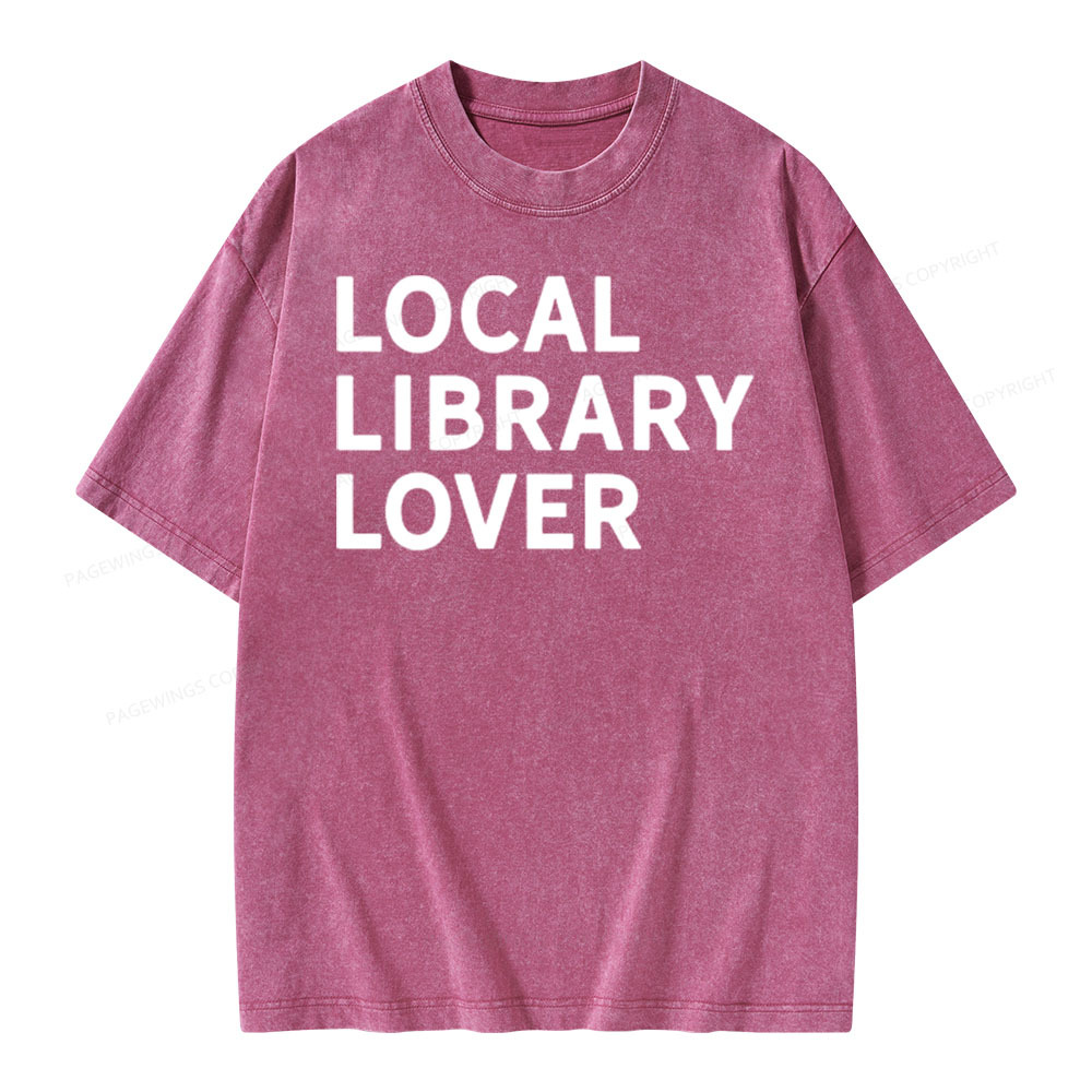 Pagewings Support Your Local Library Sweatshirt Unisex Washed T-shirt