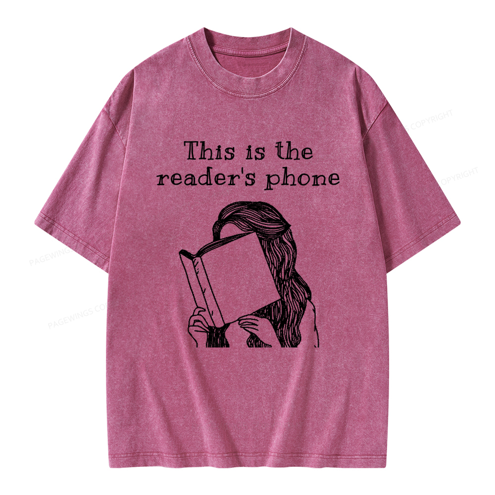 Pagewings This Is The Readers Phone Unisex Washed T-shirt