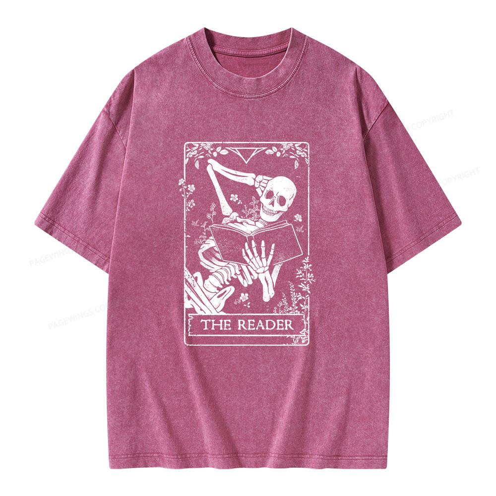 Pagewings The Reader Unisex Washed T-shirt