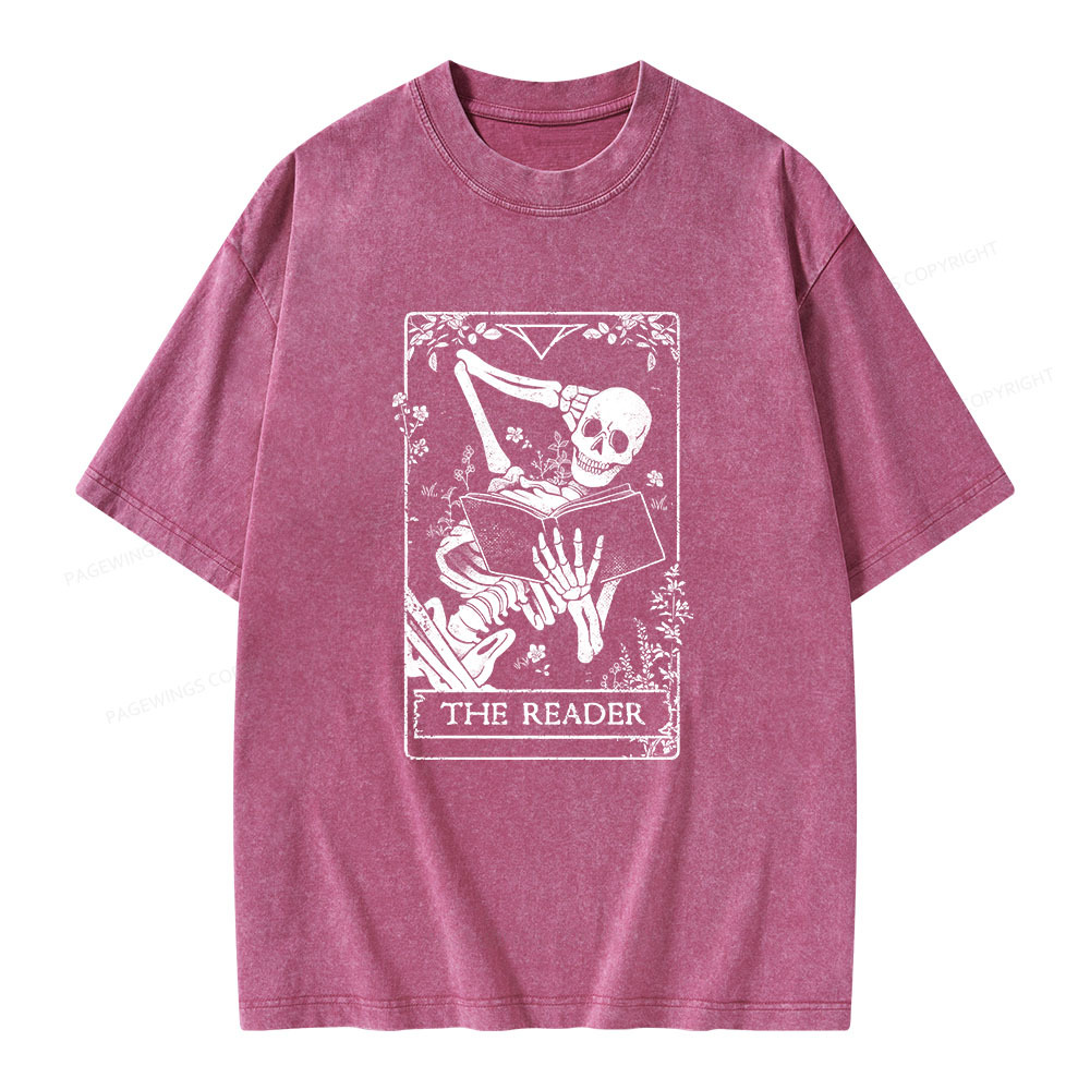 Pagewings The Reader Unisex Washed T-shirt