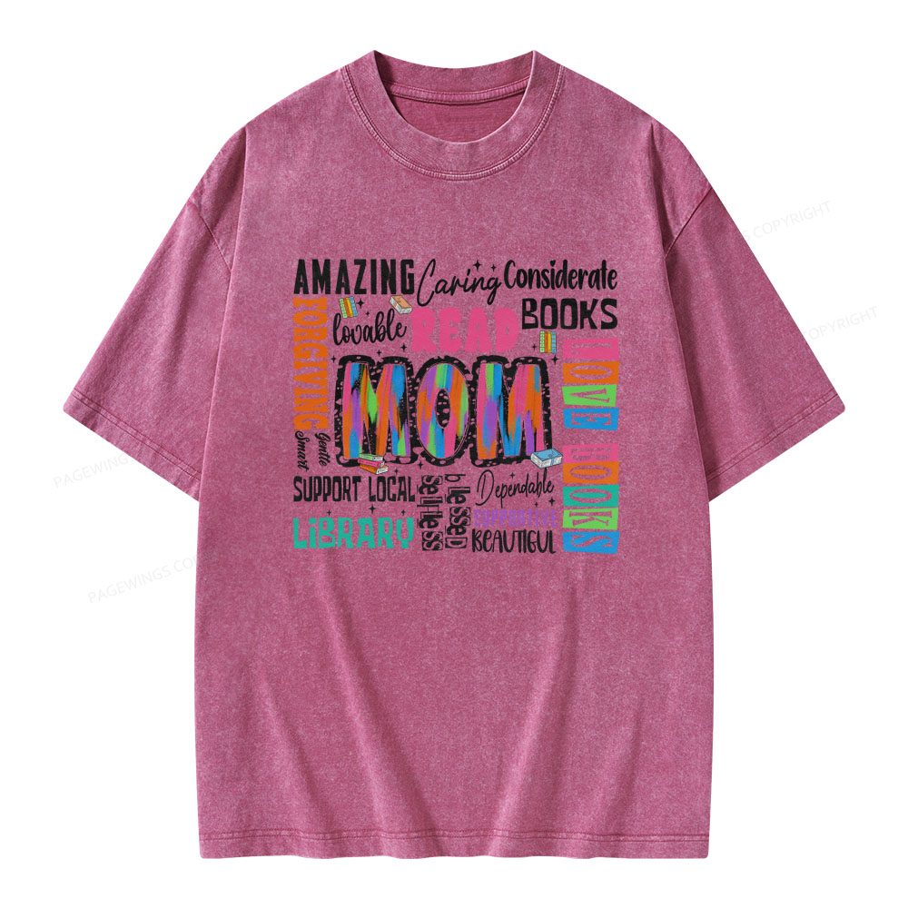 Pagewings Read Books Unisex Washed T-shirt