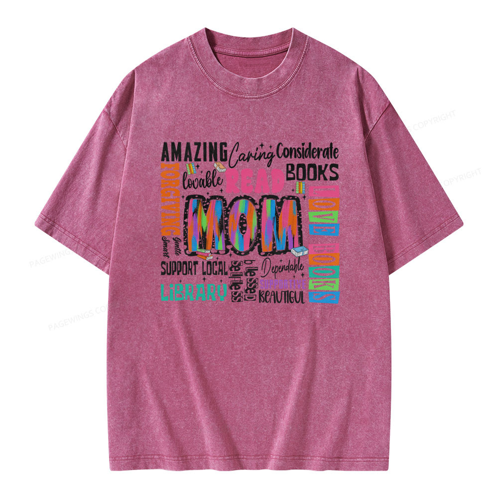 Pagewings Read Books Unisex Washed T-shirt