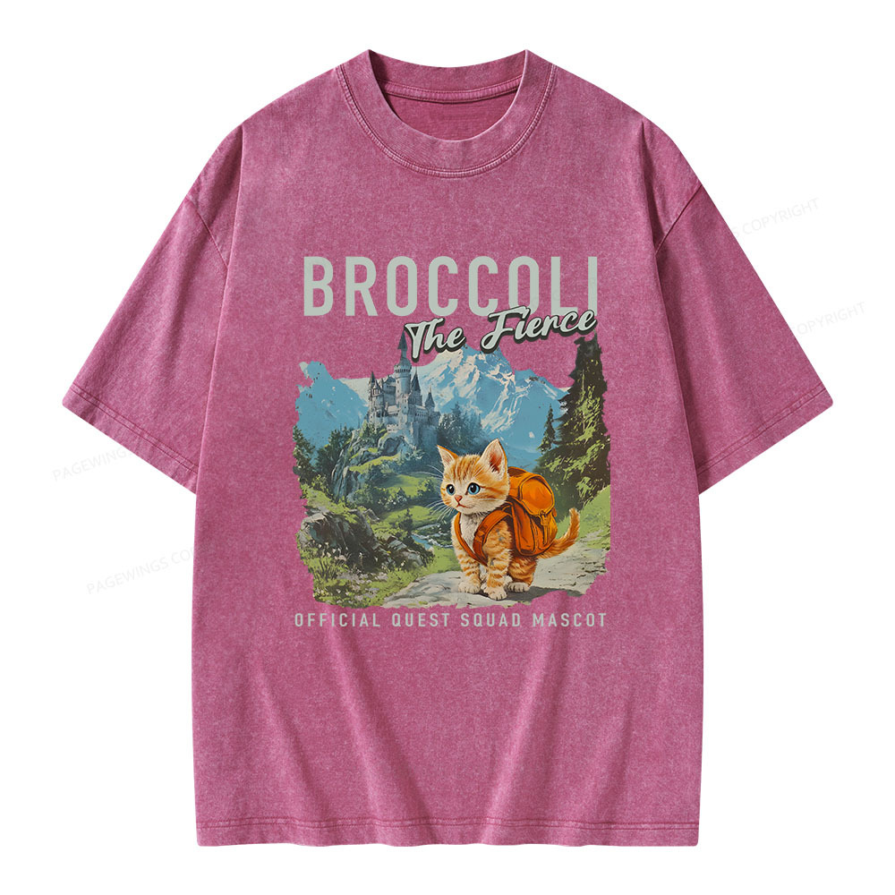 Pagewings Broccoli the Fierce Unisex Washed T-shirt