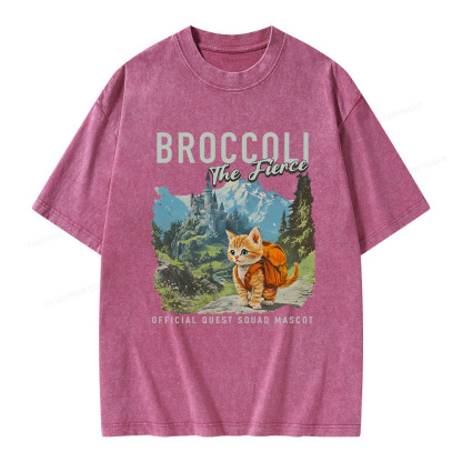 Pagewings Broccoli the Fierce Unisex Washed T-shirt
