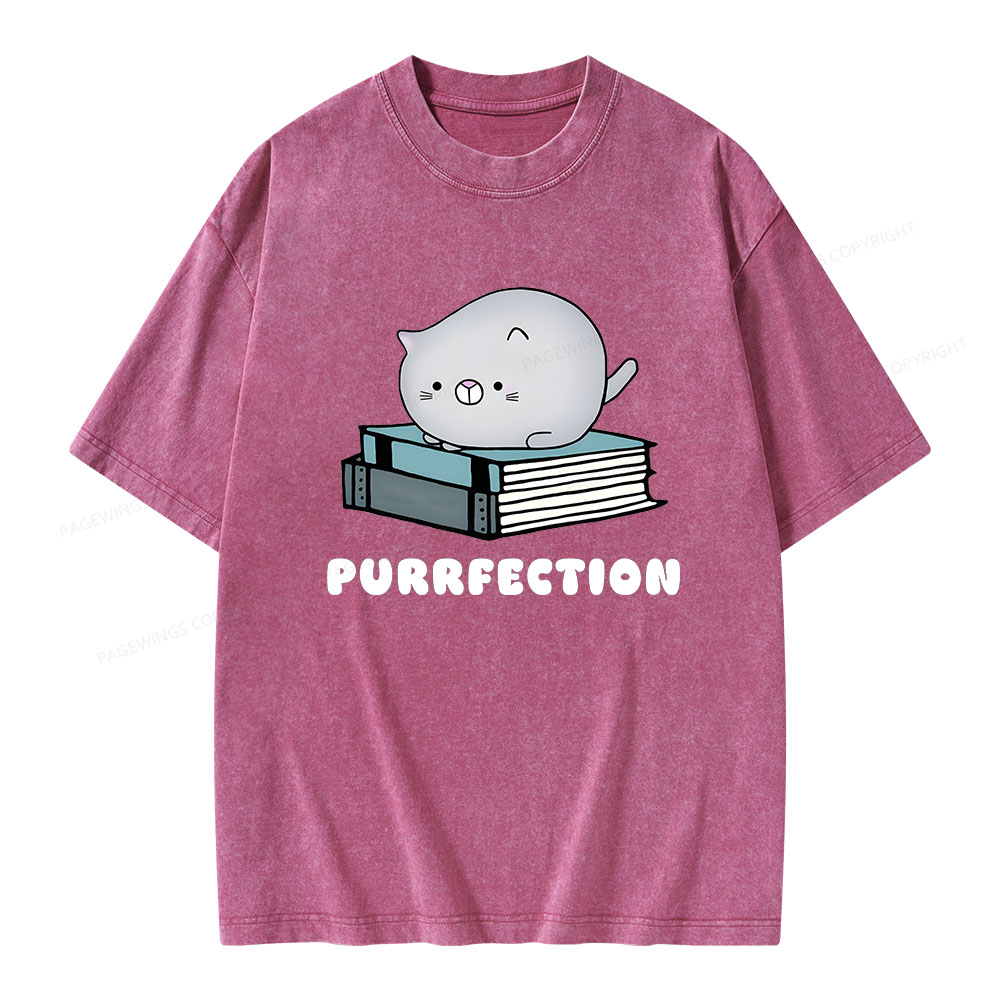 Pagewings Purrfection Unisex Washed T-shirt