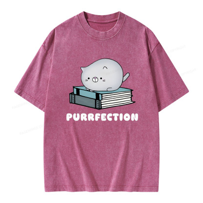Pagewings Purrfection Unisex Washed T-shirt