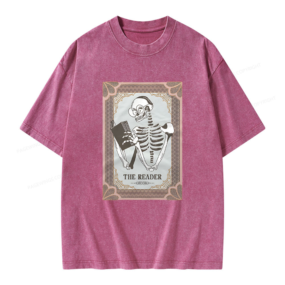 Pagewings The Reader Unisex Washed T-shirt