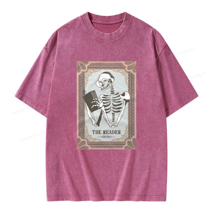 Pagewings The Reader Unisex Washed T-shirt