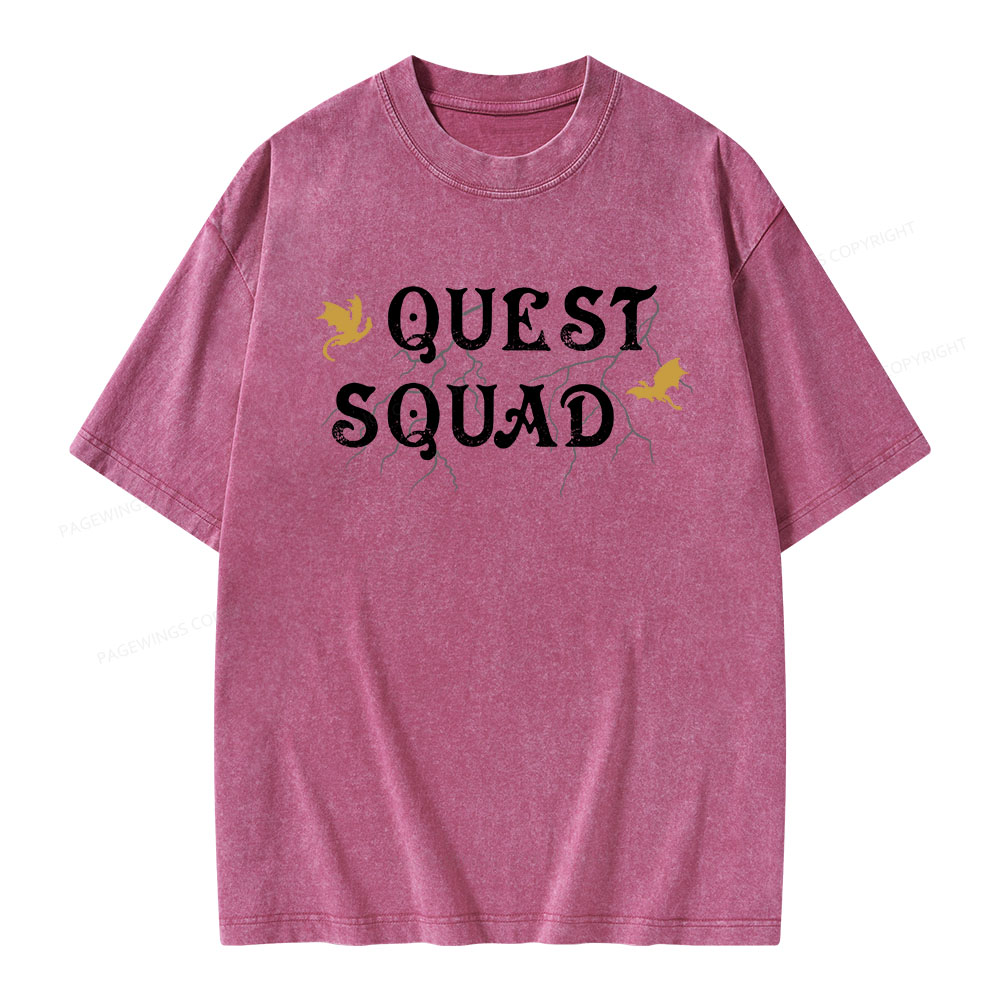 Pagewings Quest Squad Unisex Washed T-shirt