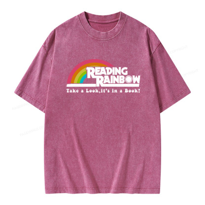 Pagewings Take a Look it's in a Book Unisex Washed T-shirt