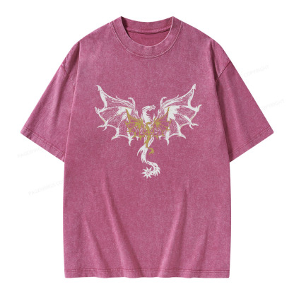 Pagewings Dragon Fantasty Unisex Washed T-shirt