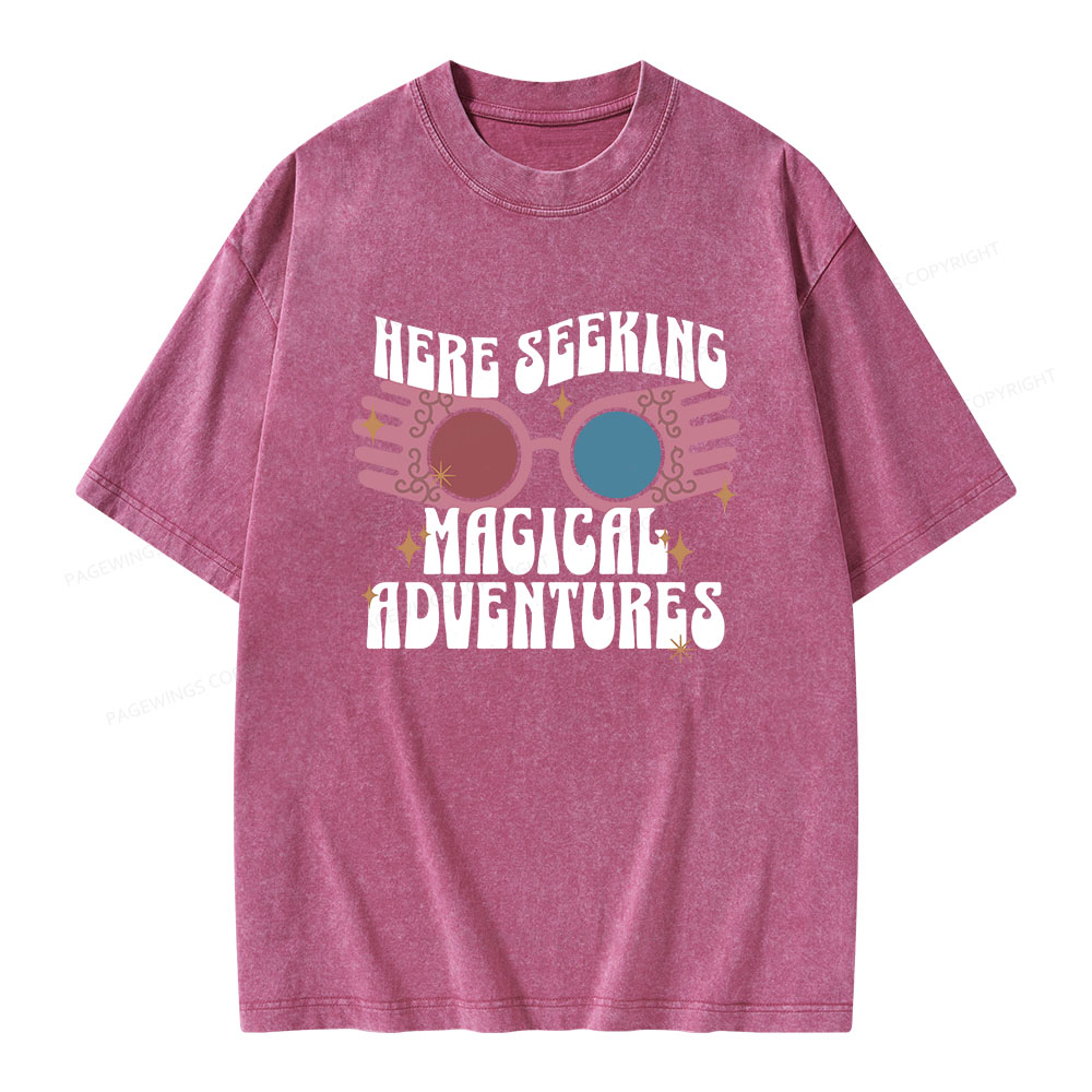 Pagewings Seeking Magical Adventures Unisex Washed T-shirt
