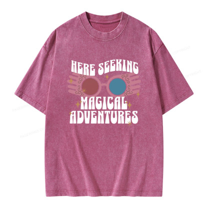 Pagewings Seeking Magical Adventures Unisex Washed T-shirt