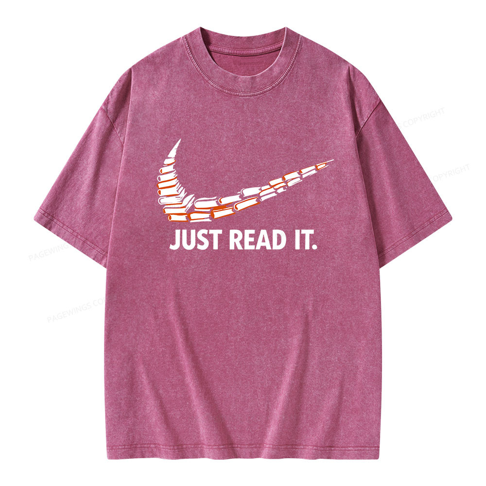 Pagewings Just Read It And Feel Deeply Unisex Washed T-shirt