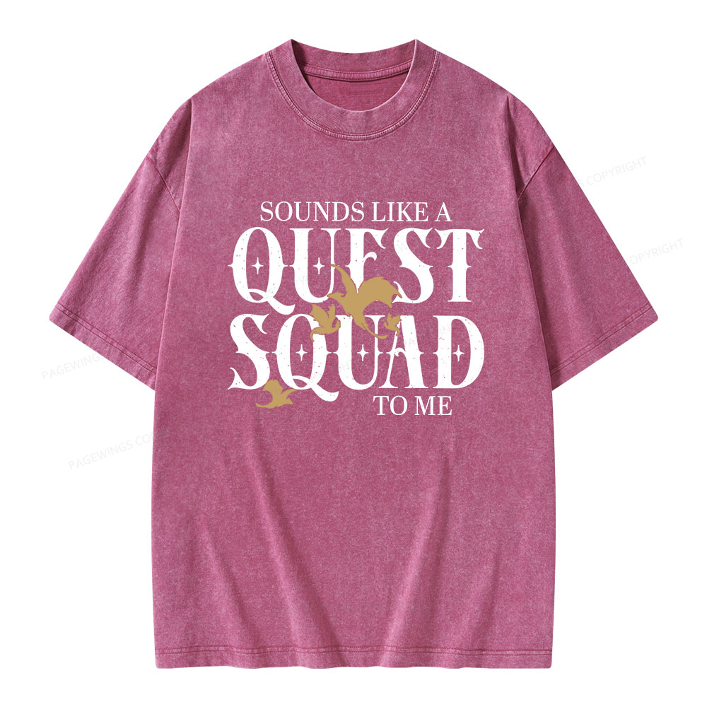 Pagewings Quest Squad Unisex Washed T-shirt