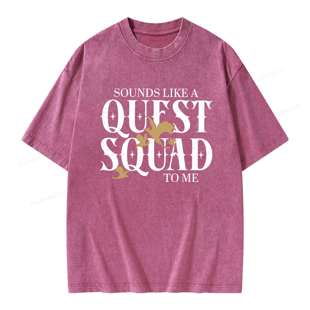 Pagewings Quest Squad Unisex Washed T-shirt