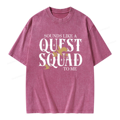 Pagewings Quest Squad Unisex Washed T-shirt