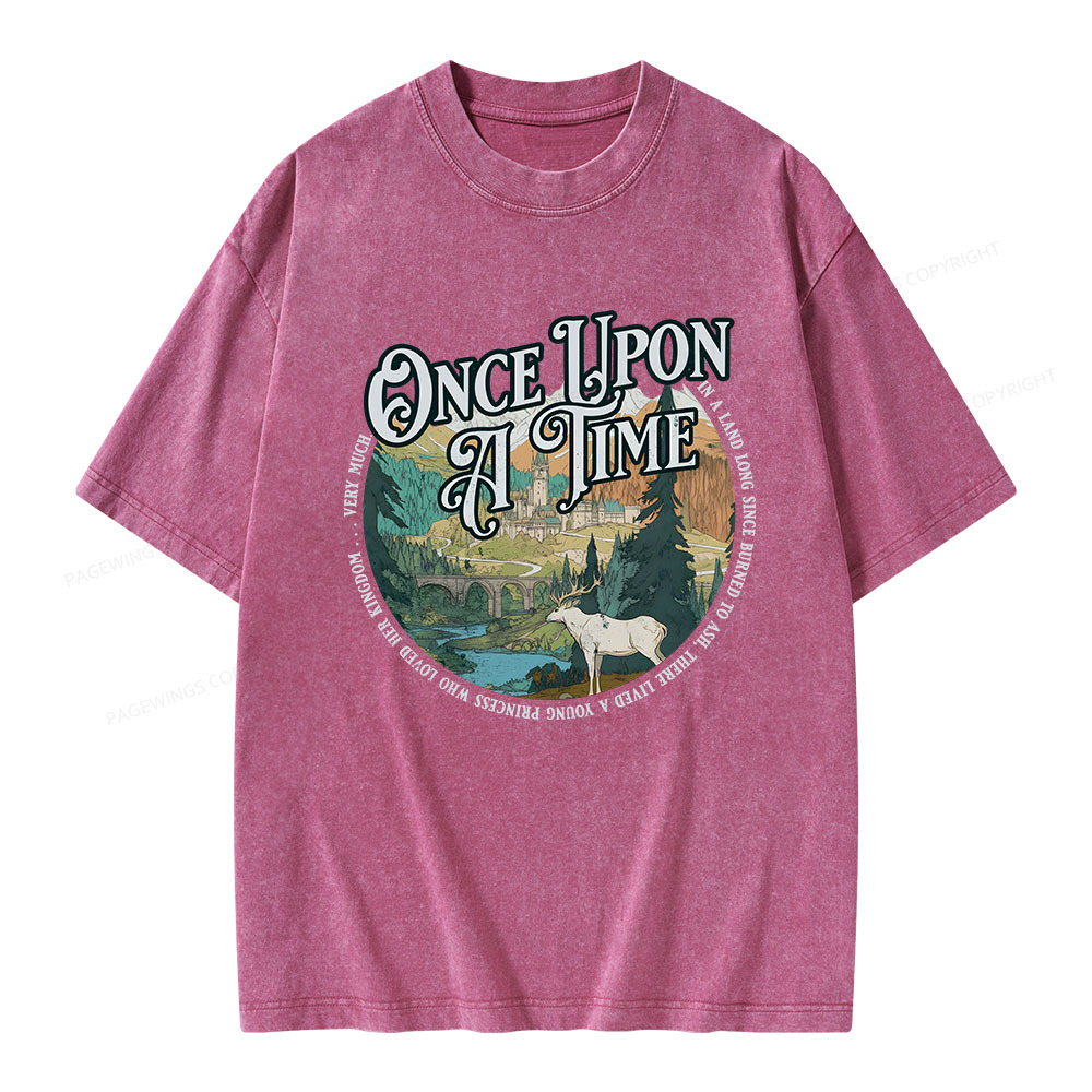 Pagewings Once Upon A Time Unisex Washed T-shirt