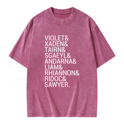 Pagewings Fourth Wing Squad Unisex Washed T-shirt