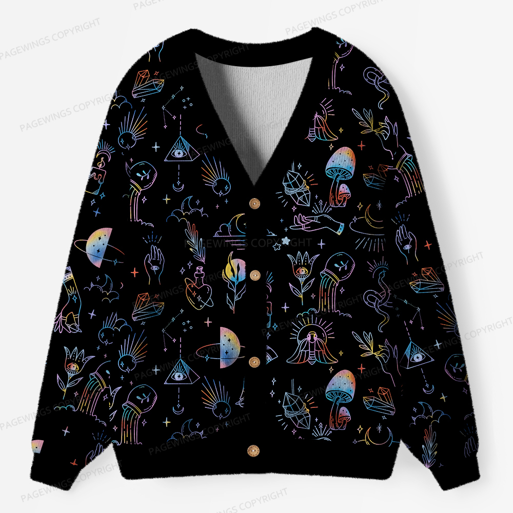 Pagewings Reading Is Magic Unisex Ugly Cardigan Sweaters