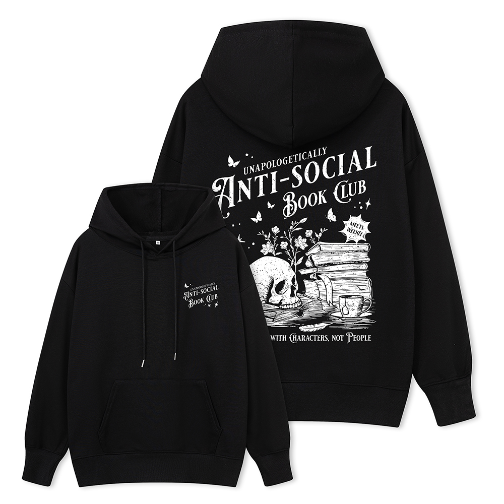 Pagewings Anti-social Book Club Comfort Colors Unisex Classic Hoodie