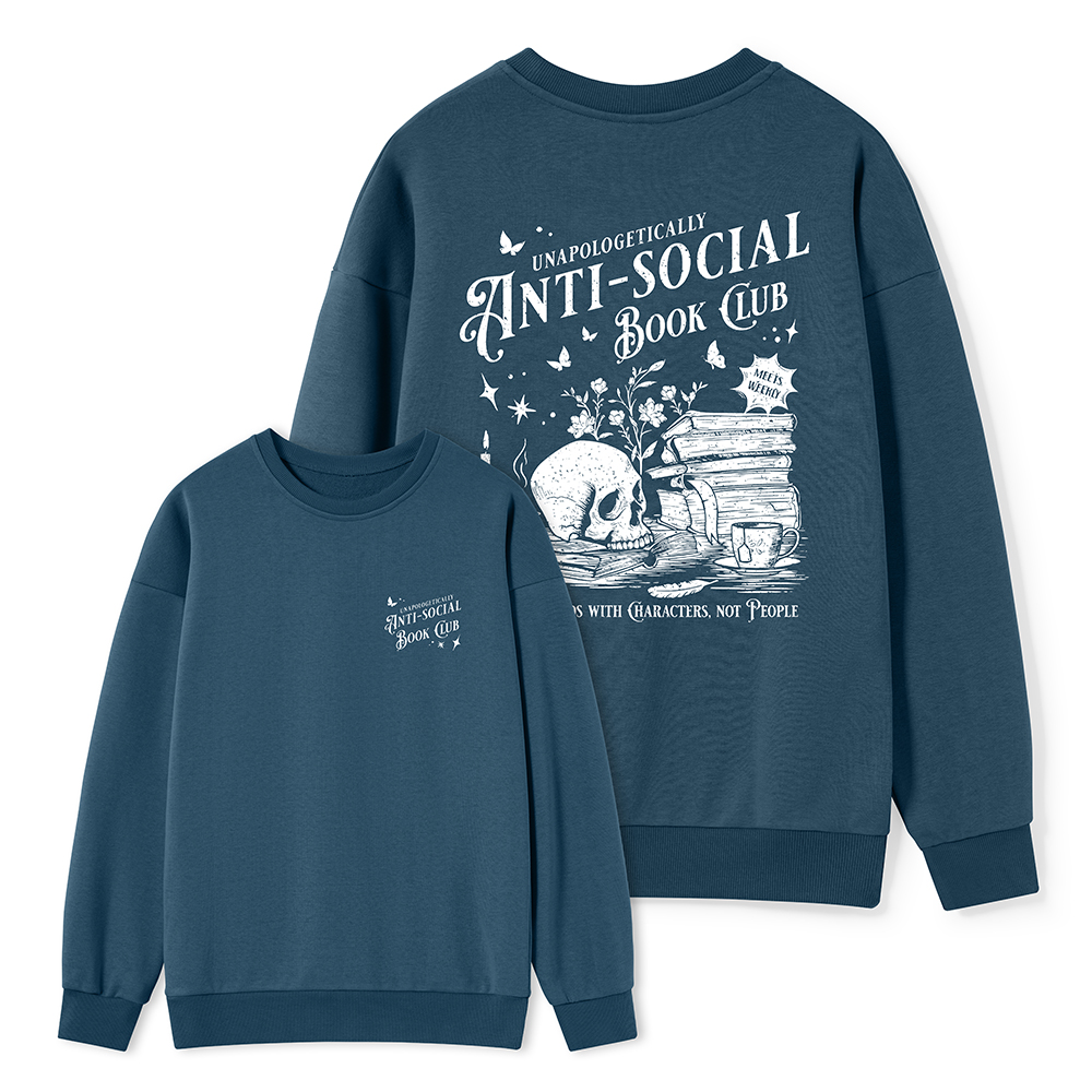 Pagewings Anti-social Book Club Comfort Colors Unisex Classic Sweatshirt