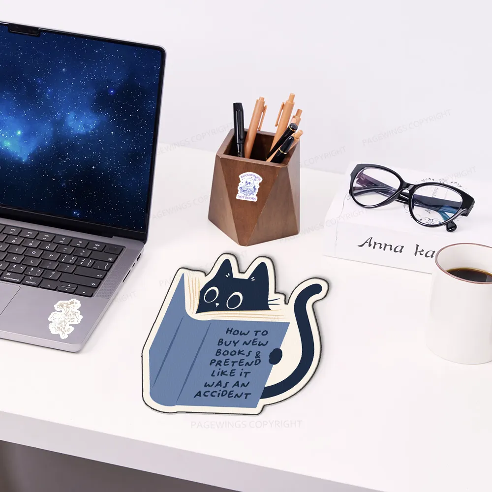 Pagewings Just A Cat Who Loves Reading Mouse Pad