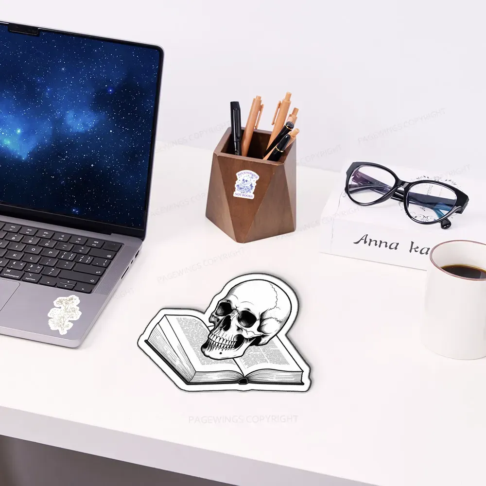 Pagewings Skull Book Mouse Pad