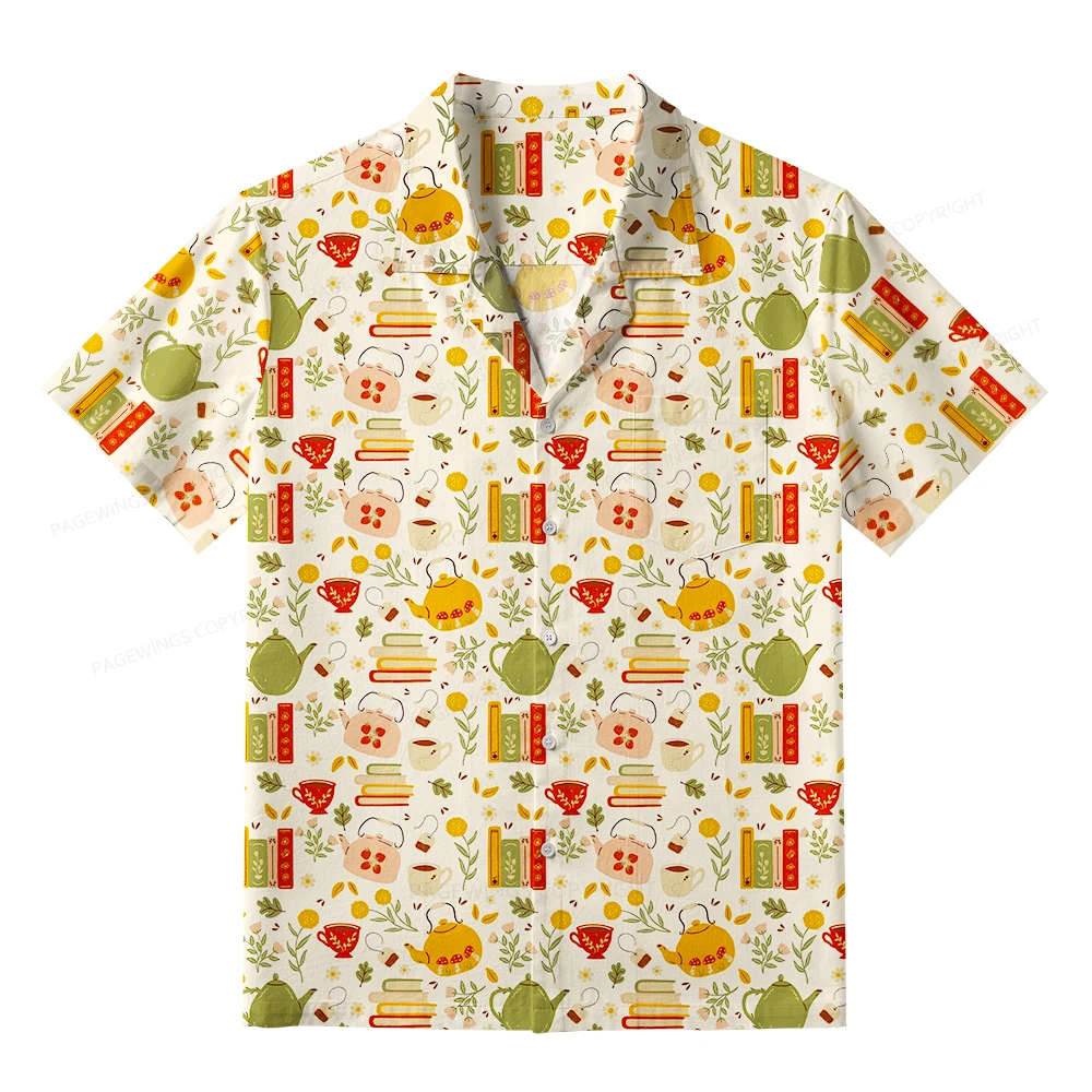 Pagewings Books And Coffee Unisex Hawaiian Shirt