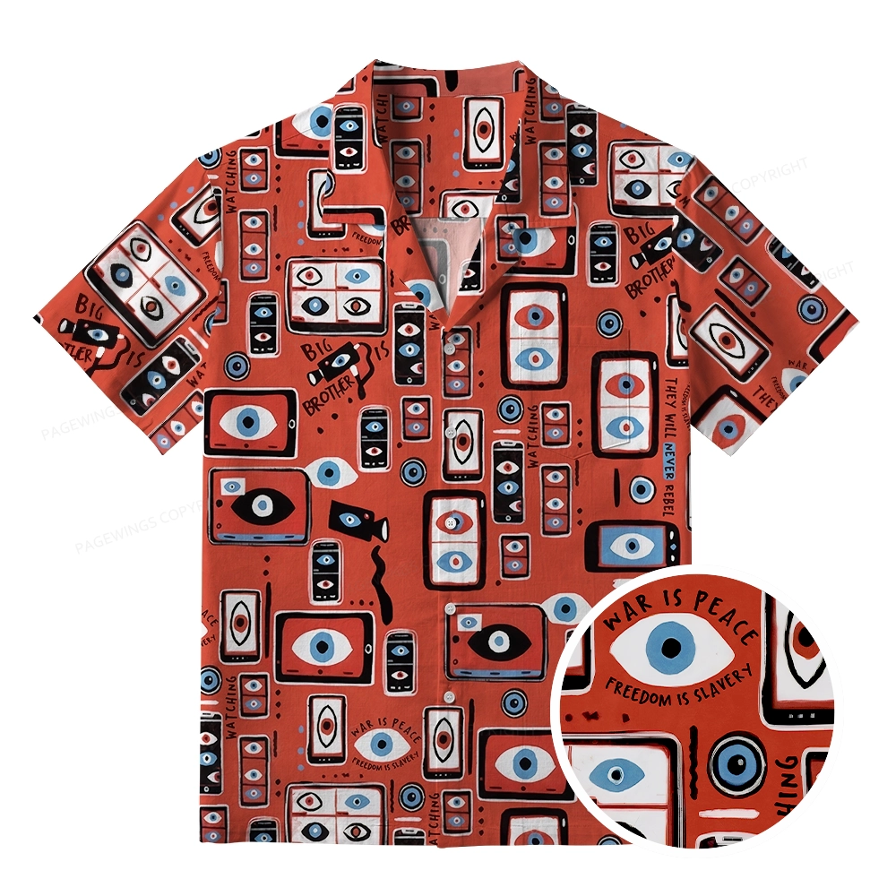 Pagewings Big Brother is Watching You Unisex Hawaiian Shirt