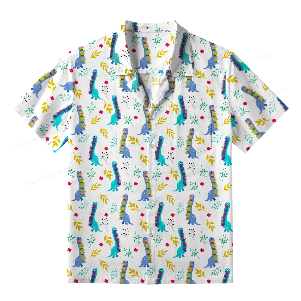 Pagewings  Book Dinosaurs Unisex Hawaiian Shirt