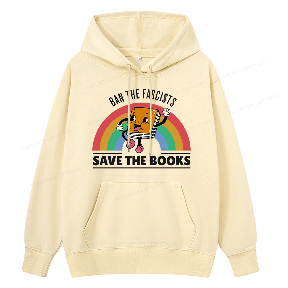 Pagewings Ban The Fascists Save The Books Unisex Classic Hoodie
